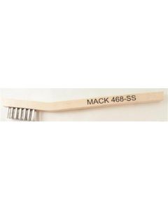 Mack Brushes 468/SS 468 Series Welder Mini Scratch Brush, 7-3/4 in OAL, Stainless Steel, Wood Handle