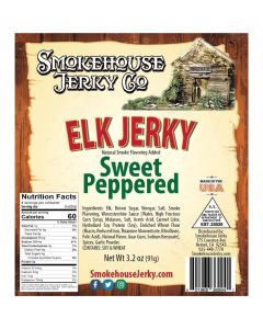 THS369941 image(0) - Tender Heifer Snack Co. Elk Sweet Peppered Exotic Jerky - 3.2 Ounce