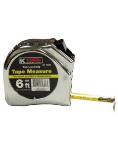 KTI72606 image(1) - K Tool International 1/2" x 6' Tape Measure with SAE and Metric Marking
