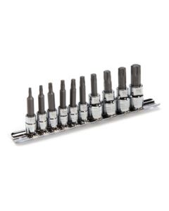 J S Products (steelman) 1/4-Inch and 3/8-Inch Drive Torx/Star Hex Bit Socket Set, 10-Piece