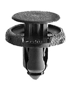 AUVECO 20349 Push-Type with Drive Pin Retainer, 18 mm Dia Head x 12 mm L Stem x 8 mm Hole, Nylon, Black