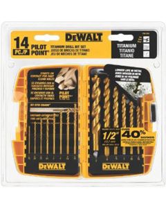 DeWalt 14pc Titanium Drill Bit Set