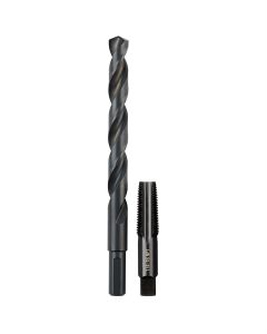 MLW49-57-5591 image(2) - Milwaukee Tool 1/4"-18 NPT Straight Flute Plug Tap & 7/16" Drill Bit