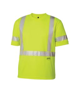 SRWV1052160U-L image(0) - Pioneer Birdseye Safety Cool Pass T-Shirt  - Color:  Hi-Viz Yellow/Green  - Size: L