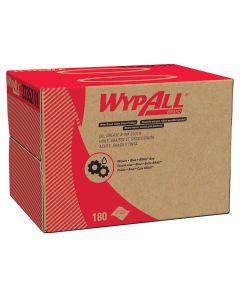 Kimberly Clark WypAll 33352 Brag Box Cloth, 16.8 x 12.1 in, 180, Polypropylene, Blue, 1 Plys