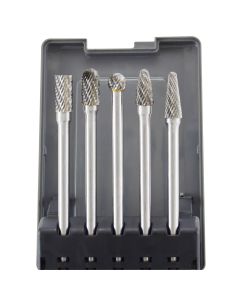 AST2185 image(2) - Astro Pneumatic 5pc Long Double Cut Carbide Burr Set 4.5"
