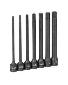 GRE1267H image(1) - Grey Pneumatic 3/8" Dr. 7 Piece  6" Length Fractional Hex Driver Set