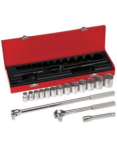 KLE65512 image(0) - Klein Tools 1/2-Inch Drive Socket Wrench Set, 16-Piece