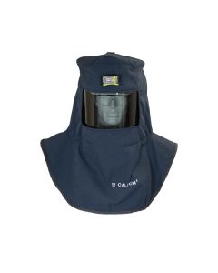 OBRLAN2ST-A3HVSL image(0) - OBERON Hood with A3 Hard Hat Adapters - Arc Flash - 12 Cal LAN2ST Series - With Fresh Air Arc Flash Hood Ventilation System & Light - Color: Navy Blue - Window: True Color Grey (TCG)