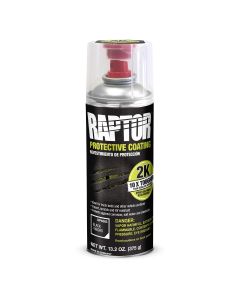 UPO4883 image(1) - U Pol Products RAPTOR UP4883 2K Bedliner Aerosol, 13.2 oz Aerosol Can, Black, 14.5 sq-ft Coverage, 5 to 7 days Curing