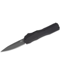 KER9000BLK image(0) - Kershaw Livewire Out-The-Front Automatic OTF internal Lock Single Edge Spear Point Blade EDC Folding Knife - Black - $1000 Min Vendor Direct Auto Knives Only. Cannot Ship to CA, CT, DE, MN. Contact Sales Rep.