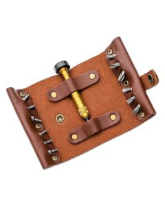 CRK9911 image(0) - CRKT (Columbia River Knife) Hex Bit Driver Tool Roll Accessory Brass Handle - Bronze