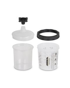 MRK9190172400 image(0) - Mirka Abrasives Paint Cup System 400ml, Filter Lid 190&Acirc;�m, 50/Pack