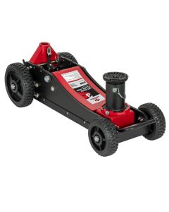 INT300OR image(0) - American Forge & Foundry Off Road Service Jack - 3 Ton Aluminum /  Steel Hybrid - Double Pump - Min H 5.9" to 28.74" Max H