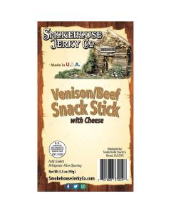 THS370046 image(0) - Tender Heifer Snack Co. Venison Exotic Snack Sticks with Cheese - 3 Ounce