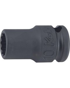 KKN13406M-9 image(0) - Ko-ken USA 13406M-9 3/8 Sq. Dr. Socket 9mm 12 point Length 32mm Thin walled