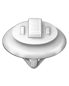 AUVECO 20392 Molding Clip, 3/4 in Dia Head x 15/32 in L Stem x 5/16 in Hole, Nylon, White