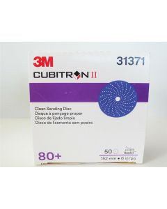 3M Cubitron II Hookit Clean Sanding Disc 6" 80 grit