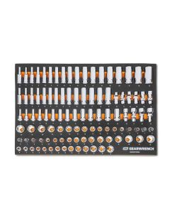 KDTGWMSSKT38MM image(0) - GearWrench 104 Piece 3/8" Drive Master Metric Socket Set in Foam Storage Tray