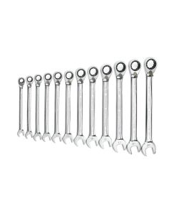 KDT9620N image(1) - GearWrench 12 Piece 72-Tooth 12 Point Reversible Ratcheting Combination Metric Wrench Set