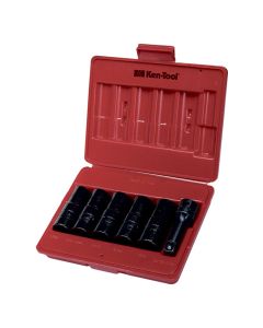 KEN30111 image(1) - Ken-tool 6 PC DOUBLE DUTY FLIP SOCKET SET