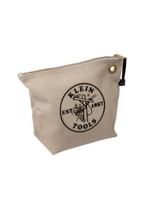 KLE5539LRED image(0) - Klein Tools Zipper Bag, Large Canvas Tool Pouch, 18-Inch, Red