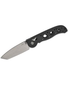 CRKM16-02X image(0) - CRKT (Columbia River Knife) M16-02X D2 Stonewash Plain Blade Folding Knife with Crossbar Lock Grivory Handle - Black