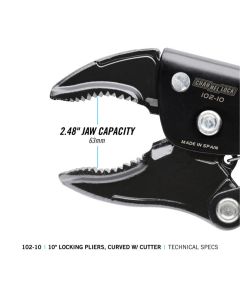 CHA102-10 image(2) - Channellock 10" Locking Pliers, Curved Jaw
