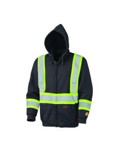 Pioneer Hoodie  -  Hi-Viz Flame Resistant Zip - Style Heavyweight Cotton  - Color:  Black  - Size: S