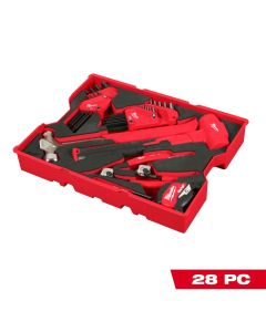 MLW48-22-0161 image(0) - Milwaukee Tool 28 Piece Hex Key and Hammer Set with Tray for PACKOUT Drawers