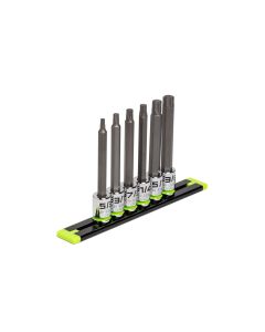 GETHBS6LS image(0) - Grip Edge Tools 6-PC 3/8'' Dr Long SAE RPT Hex Driver Set