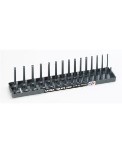 HNE3802 image(1) - Hansen Global 3/8 Inch Metric 2 Row Regular/Deep Socket Holder Tray - Grey