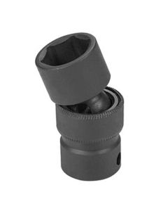 GRE2010UM image(0) - Grey Pneumatic 1/2" Drive x 10mm Standard Universal Socket 6 Point - Black