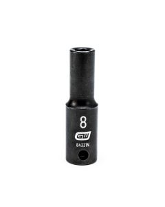 KDT84331N image(0) - GearWrench 3/8 Inch Drive 6 Point Deep Impact Metric Socket 8mm