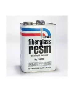 USC58020 image(0) - US Chemical 58020 Fiberglass Resin, 1 gal Can, Amber, Liquid