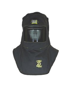 OBRTCG25-EL-CHVSL image(1) - OBERON Hood with Hard Cap - Arc Flash - 25 Cal TCG - With Fresh Air Arc Flash Hood Ventilation System & Light - Color: Black - Window: True Color Grey (TCG) - With EZ Lift