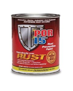 POI45408 image(0) - POR-15 INC 45408 High Performance Rust Preventive Permanent Coating, 1 pt, Semi-Gloss Black, 96 sq-ft Coverage