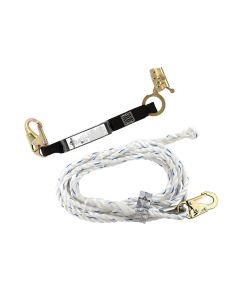 SRWV84088050 image(0) - PeakWorks Standard Vertical Lifeline, 5/8" Rope - 50 FT - Snap Hook and Back Splice / Rope Grab