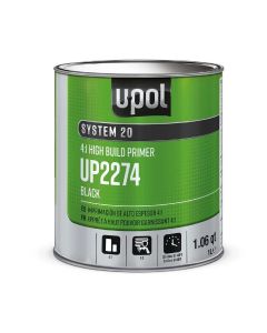 UPO2274 image(0) - U Pol Products SYSTEM 20 National Rule 4:1 High Build Primer - 1 Liter Tin - Black