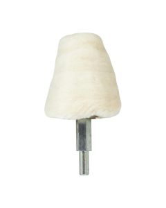 AES162-13 image(0) - AES Industries 162-13 Medium Tapered Cone Buff, 2 to 1 in Overall Dia, White