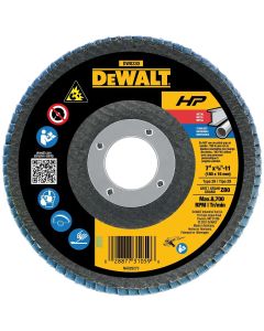 DWTDW8330 image(0) - DEWALT 7-Inch By 5/8-Inch-11 80 Grit Zirconia Angle Grinder Flap Disc