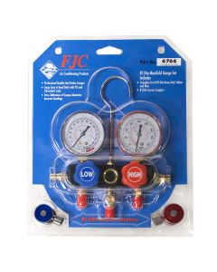 FJC R134a Aluminum Block Manifold Gague Set