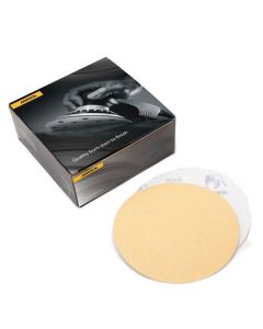 MRK23622080 image(0) - Mirka Abrasives Bulldog Gold 23622080 23 Series Semi-Open Coated Grip-On Sanding Disc, 6 in, P80 Grit, Aluminum Oxide