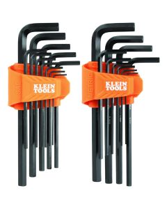 KLELS22 image(0) - Klein Tools L-Style Long Hex Key Set, SAE and Metric, 22-Piece