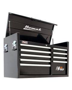 Homak Manufacturing 41 in. H2Pro 8 Drawer Top Chest - Black