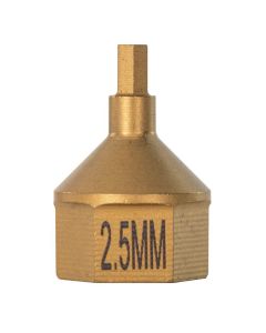 MAY16132 image(0) - Mayhew 2.5 MM Metric Hex Dual Drive Bit, 7/16" Drive