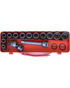 Ko-ken USA 14245M-12P 1/2 Sq. Dr. 18 Piece Impact 12-Point Socket Set  10-27mm