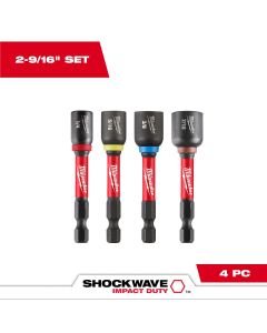 MLW49-66-4566 image(0) - Milwaukee Tool 4 Piece 2-9/16 Inch Magnetic Nut Driver Set