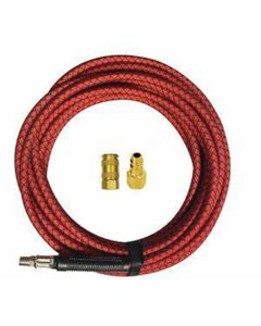 RTCSHC-50 image(0) - Reading Technologies  SHC-50 Conductive Air Hose, MNPT, 50 ft L, 400 psi Working, Polyester Silicon Composite, 3/8 in ID, Black/Red