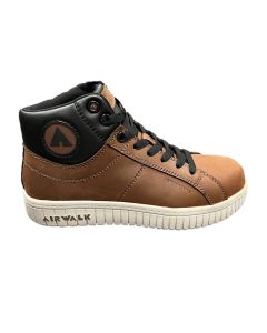 FSIAW6203-8.5M image(0) - AIRWALK DEUCE Mid SD10 - Men's Mid Top Shoe - SD10|CT|SR - Brown/Black/Gray - Size: 8.5 - D - (Regular)